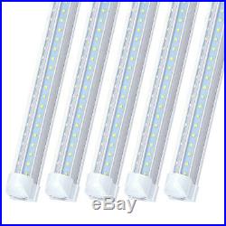 2-100PCS LED Tube Light Fixtures T8 8FT 6000K Shop Light Bulbs 14W-90W V-Shape