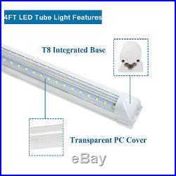 2-100PCS LED Tube Light Fixtures T8 8FT 6000K Shop Light Bulbs 14W-90W V-Shape