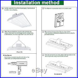 2' LED High Bay Shop Light 110W Bright 14500lm 5000K Dimmable Commercial Fixture