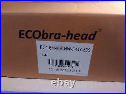 2 New in box, Ecobra-Head LED Street Lights 6 LED 120-277V 4000K 530mA Gray 41W