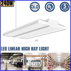 2 PACK -240W LED Linear High Bay Light Warehouse Workshop Ceiling Hanging Lights