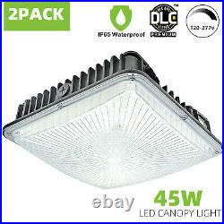 2 PACK LED CANOPY LIGHT 45W 9.6x9.6 FOR GARAGE STREET AREA & OUTDOOR LIGHTING