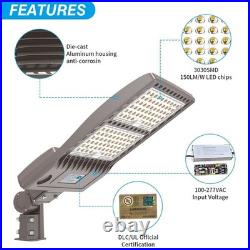 2 PACK LED Street Area Light 320W Shoebox Outdoor Parking Lot Pole Light Fixture