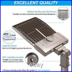 2 PACK LED Street Area Light 320W Shoebox Outdoor Parking Lot Pole Light Fixture