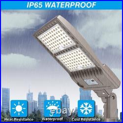 2 PACK LED Street Area Light 320W Shoebox Outdoor Parking Lot Pole Light Fixture
