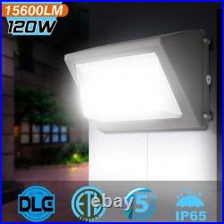 2 Pack 120 Watt Led Wall Pack Light With Dusk to Dawn Outdoor Security Wall Lamp