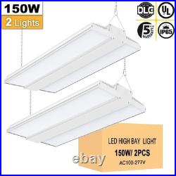 2-Pack 150W LED Linear High Bay Light 22500LM UL Listed Commercial Shop Lights