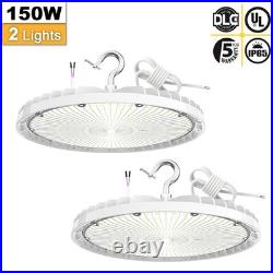 2-Pack 150W UFO LED High Bay Lights Dimmable 21000LM 400W HID/HPS Equiv. 5000K