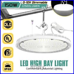 2-Pack 150W UFO LED High Bay Lights Dimmable 21000LM 400W HID/HPS Equiv. 5000K