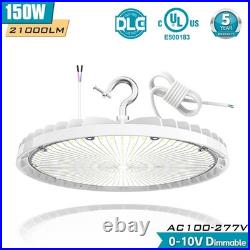2-Pack 150W UFO LED High Bay Lights Dimmable 21000LM 400W HID/HPS Equiv. 5000K