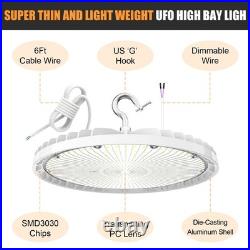 2-Pack 150W UFO LED High Bay Lights Dimmable 21000LM 400W HID/HPS Equiv. 5000K