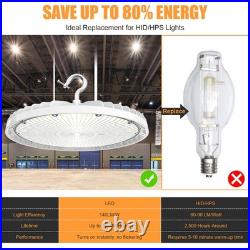2-Pack 150W UFO LED High Bay Lights Dimmable 21000LM 400W HID/HPS Equiv. 5000K