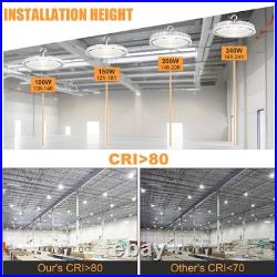 2-Pack 150W UFO LED High Bay Lights Dimmable 21000LM 400W HID/HPS Equiv. 5000K