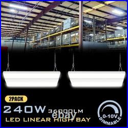 2 Pack 240W LED Linear High Bay Warehouse Light Fixture Factory 1000W Equivalent 2 Pack 240W LED Linear High Bay Warehouse Light Fixture Factory 1000W Equivalent