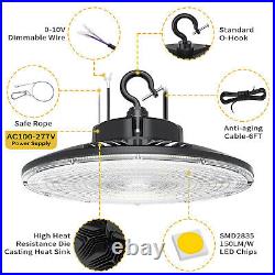 2 Pack 30000LM High Bay LED Light 200W UFO 0-10V Dimmable Commercial Lighting UL