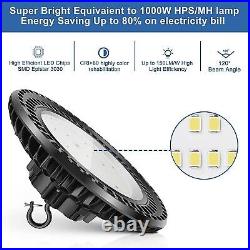 2 Pack 300W LED High Bay Lighting Commercial Warehouse Workshop Garage GYM Light