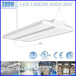 2 Pack 300W LED Linear High Bay Lights Commercial Fixture 5000K 45000LM 100-277V