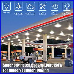 2 Pack 3K/4K/5K LED Canopy Area Lights 150W Outdoor IP65 Ceiling Garage Lighting