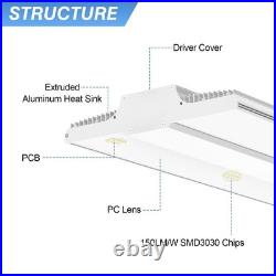 2 Pack 400W LED Commercial Linear High Bay Lighting for Warehouse Shop Factory