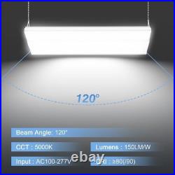 2 Pack 400W LED Commercial Linear High Bay Lighting for Warehouse Shop Factory