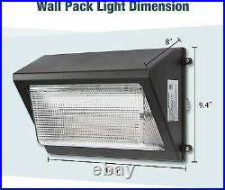 2 Pack 60W LED Wall Pack Light with Dusk-to-Dawn Commercial Security Lighting US