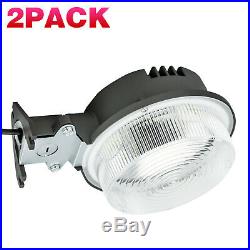 2 Pack 75W LED Barn Yard Light with Photocell Dusk to Dawn 5000K Daylight 750LM