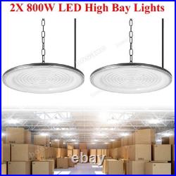 2 Pack 800W UFO Led High Bay Light Factory Warehouse Commercial Led Shop Lights