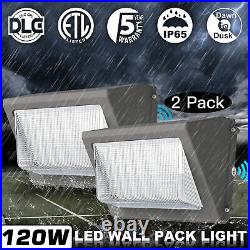 2 Pack Dusk To Dawn LED Wall Pack Light For Garden Yard Security Lights 120W