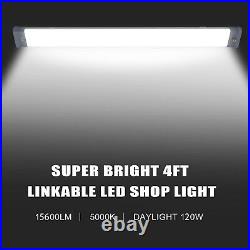 2-Pack LED Shop Light 120W Garage Office Workshop Linkable Ceiling Light 15600LM