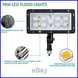 2 Pcs 1000LED 70W LED Flood Light IP66 Waterproof 5000K LED Flood Lights Fixture