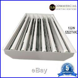 (2) T8 LED High Bay Warehouse Shop Commercial Light Fixture USA MADE Bright
