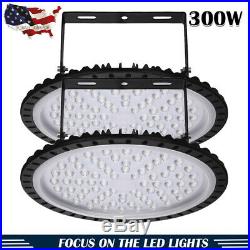 2 X300W UFO LED High Bay Lights Slim Warehouse Factory Industrial Lamp Fixtures