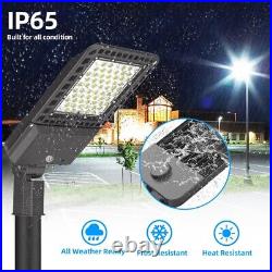 2pcs LED Parking Lot Shoebox Light 200W Church Path Street Security Floodlight