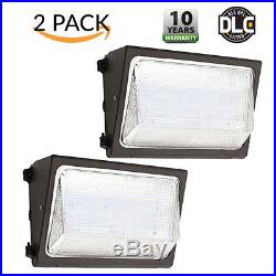2pk LED 80W WALL PACK 5000K Cool White Outdoor Lighting Industrial Commercial