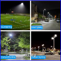 300W Arm Mounted IP65 LED Shoebox Parking Lot Light, Dusk to Dawn with Photocell