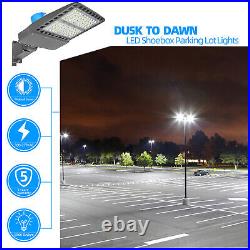 300W Commercial LED Parking Lot Light 42,000Lm 5500K LED Shoebox Pole Light DLC