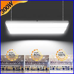 300W LED Linear High Bay Shop Light 3000-5000K Commercial Workshop Hanging Lamp