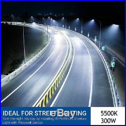 300W LED Parking Lot Light 45,000 Lumens 100-277V LED Shoebox Area Lighting