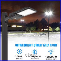 300W LED Parking Lot Light Outdoor Street Pole Shoebox Area Light Dusk To Dawn