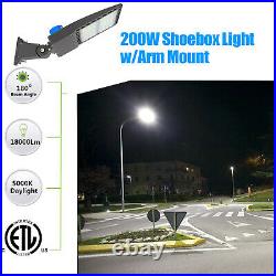 300W LED Parking Lot Light Shoebox Fixture Replace 1000-1200W MH/HPS Area Lights