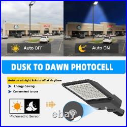 300W LED Parking Lot Lights Street Light Shoebox Pole Light Fixture Dusk to Dawn
