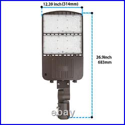 300W LED Parking Lot Lights Street Light Shoebox Pole Light Fixture Dusk to Dawn