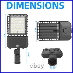 300W LED Parking Lot Lights Street Light Shoebox Pole Light Fixture Dusk to Dawn