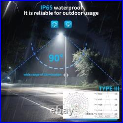 300W LED Parking Lot Lights Street Light Shoebox Pole Light Fixture Dusk to Dawn