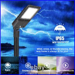 300W LED Parking Lot Lights Street Light Shoebox Pole Light Fixture Dusk to Dawn