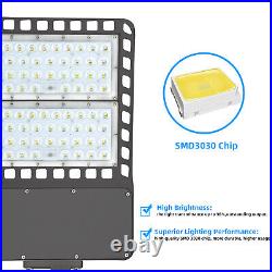 300W LED Shoebox Area Light Dusk To Dawn Commercial Outdoor Parking Lot Lights
