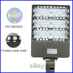 300W LED Shoebox Light Parking Pole Lot Light With Dusk-to-Dawn Photocell Sensor