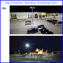 300W LED Shoebox Lights, 1000W MH/HPS Equiv. Parking Lot Light Direct Arms Mount