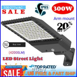 300W LED Shoebox Parking Lot Light Commercial Outdoor Area Street Pole Lighting