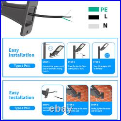 300W LED Shoebox Parking Lot Light Commercial Outdoor Area Street Pole Lighting